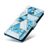 Peňaženkové kožené puzdro BRONZING na Samsung Galaxy A14 4G/5G – Modrá