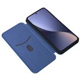Peňaženkové Carbon puzdro na Xiaomi 13 Pro - Modrá