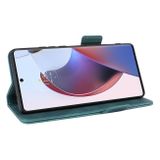 Peňaženkové kožené puzdro Clasp na Motorola Edge 30 Ultra - Zelená