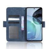 Peňaženkové kožené puzdro Skin Feel na Motorola Moto G72 - Modrá