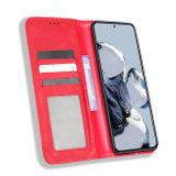 Peňaženkové kožené puzdro MAGNETIC na Xiaomi 12T / 12T Pro – Červená