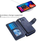Peňaženkové kožené puzdro na Samsung Galaxy A30 - Modrý