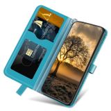 Peňaženkové kožené puzdro LIFE TREE na Xiaomi 13 – Modrá