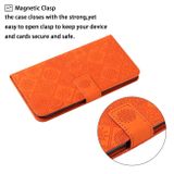 Peňaženkové kožené puzdro ETHNIC na Samsung Galaxy A54 5G – Oranžová