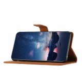 Peňaženkové kožené puzdro EMBOSSED na Samsung Galaxy A54 5G – Hnedá