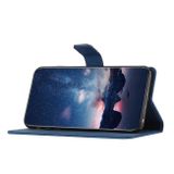 Peňaženkové kožené puzdro EMBOSSED na Samsung Galaxy A54 5G – Tmavomodrá