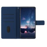 Peňaženkové kožené puzdro EMBOSSED na Samsung Galaxy A54 5G – Tmavomodrá