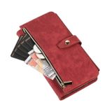 Peňaženkové kožené puzdro 9-CARD na Samsung Galaxy A04s – Červená