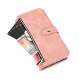 Peňaženkové kožené puzdro 9-CARD na Samsung Galaxy A04s – Ružová