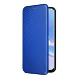 Peňaženkové Carbon puzdro na Oppo A58 5G - Modrá