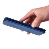 Peňaženkové kožené puzdro CARBON na Huawei Nova 10 – Modrá