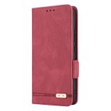 Peňaženkové kožené puzdro CLASP na Samsung Galaxy A34 5G – Červená
