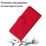 Peňaženkové kožené puzdro PURE COLOR na Samsung Galaxy A54 5G – Červená