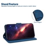 Peňaženkové kožené puzdro GEOMETRIC na Samsung Galaxy A34 5G – Modrá
