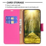 Peňaženkové kožené puzdro LITCHI na Xiaomi Redmi Note 12 5G – Ružovočervená