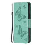Peňaženkové kožené puzdro Two Butterflies na Xiaomi Redmi Note 12 Pro+ 5G - Zelená
