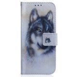 Peňaženkové kožené puzdro na Oppo A58 5G - White Wolf