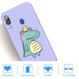 Gumený kryt na Samsung Galaxy A30 - Purple Crocodile Bird