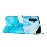 Peňaženkové 3D puzdro MARBLE na Samsung Galaxy A54 5G – Modrozelená