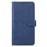 Peňaženkové kožené puzdro Leather na Honor Magic5 - Modrá