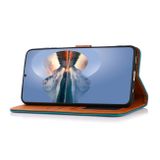 Peňaženkové kožené puzdro KHAZNEH Dual-color na Samsung Galaxy A24 - Čierna