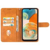 Peňaženkové kožené puzdro Leather na Samsung Galaxy A24 - Hnedá