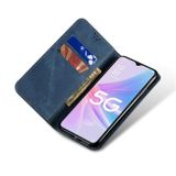 Peňaženkové kožené puzdro Denim na Oppo A58 5G - Modrá