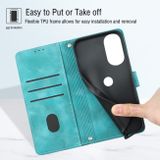 Peňaženkové kožené puzdro Skin-feel na Motorola Edge 30 Pro - Zelená