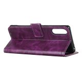 Peňaženkové kožené puzdro na Sony Xperia L4 - purple