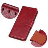 Peňaženkové kožené puzdro Nappa Texture na Honor X8a - Červená