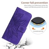 Peňaženkové kožené puzdro SUN FLOWER na Xiaomi 13 Lite - Tmavo fialová