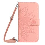 Peňaženkové kožené puzdro Sun Flower na Samsung Galaxy A24 - Ružová