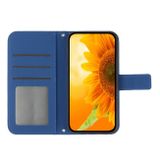Peňaženkové kožené puzdro Sun Flower na Samsung Galaxy A24 - Tmavo modrá