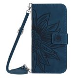 Peňaženkové kožené puzdro Sun Flower na Samsung Galaxy A24 - Atramentovo modrá