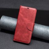 Peňaženkové kožené puzdro Lambskin na Xiaomi Redmi Note 13 Pro - Červená