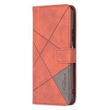 Peňaženkové kožené puzdro Rhombus na Xiaomi Redmi Note 12S - Hnedá
