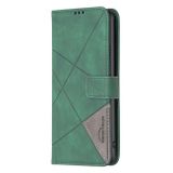 Peňaženkové kožené puzdro Rhombus na Xiaomi Redmi 12 - Zelená