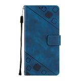 Peňaženkové kožené puzdro LEATHER na Xiaomi Redmi Note 12 5G – Modrá