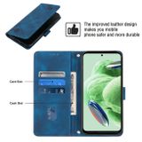 Peňaženkové kožené puzdro LEATHER na Xiaomi Redmi Note 12 5G – Modrá