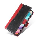 Peňaženkové kožené puzdro Contrast na Motorola Moto G13 / G23 / G53 5G - Čierna a Červená