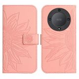 Peňaženkové kožené puzdro Sun Flower na Honor Magic5 Lite - Ružová