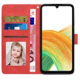 Peňaženkové kožené puzdro Fantasy na Samsung Galaxy A24 - Červená