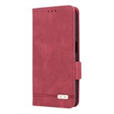 Peňaženkové kožené puzdro Clasp na Samsung Galaxy A24 - Červená
