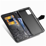 Peňaženkové kožené puzdro MANDALA na Samsung Galaxy A71 5G - Čierna