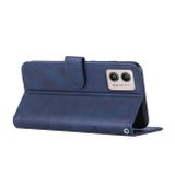 Peňaženkové kožené puzdro Stitching na Motorola Moto G13 / G23 / G53 5G - Modrá