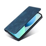 Peňaženkové kožené puzdro Brush na Honor X8a - Modrá