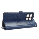 Peňaženkové kožené puzdro Honeycomb Dot na Honor X8a - Modrá