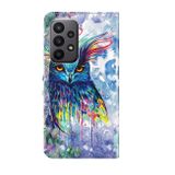 Peňaženkové 3D puzdro na Samsung Galaxy A24 - Watercolor Owl