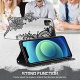 Peňaženkové 3D puzdro na Samsung Galaxy A24 - Diagonal Black Flower