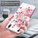 Peňaženkové 3D puzdro PAINTING na Samsung Galaxy A34 5G - Mačka pod stromom